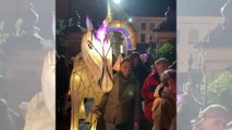 Fantastic lanterns light the streets of Cardigan in Christmas celebration