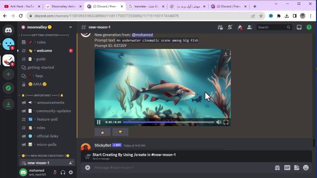 تحويل النص إلى فيديو بالذكاء الاصطناعي موقع MoonValley AI لتوليد فيديو بالذكاء الاصطنا