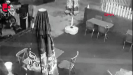 Restorana saldırı kamerada