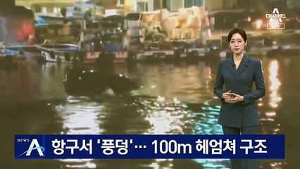 바다에 빠진 자동차…해경이 100m 헤엄쳐 구조