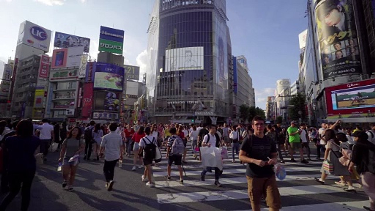 Time lapse Shibuya Area stock video.