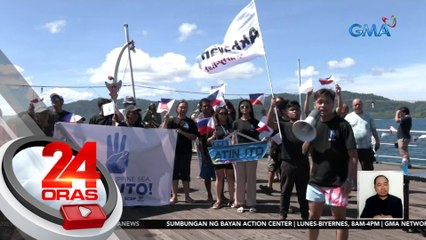 Barkong sinakyan ng "Atin Ito" Coalition papunta sanang Lawak Island, kinailangang bumalik sa Palawan matapos hindi tantanan ng China | 24 Oras