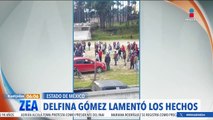 Delfina Gómez lamenta los hechos en Texcaltitlán, Estado de México