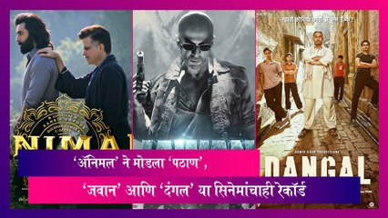 Animal: 'अ‍ॅनिमल' ने मोडला 'पठाण', 'जवान' आणि 'दंगल' या सिनेमांचाही रेकॉर्ड