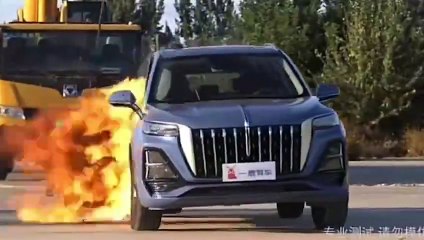 Sağlamlık testinde araca ateş topu atıldı! Otomobilin son hali dünyayı şok etti... Bakın hangi başkan kullanıyormuş