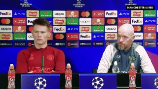 Man Utd vs Bayern Munich - Erik Ten Hag Press Conference with Scott Mctominay