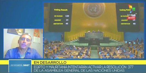 Resolución 377 a favor de Gaza provoca opiniones divididas y fractura del orden mundial