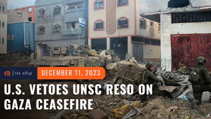 US vetoes Security Council resolution calling for a ceasefire in Gaza