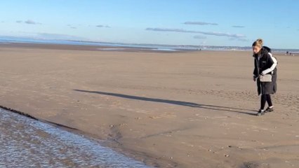 Woman splashed with a wave of embarrassment after courageous jump attempt backfires!