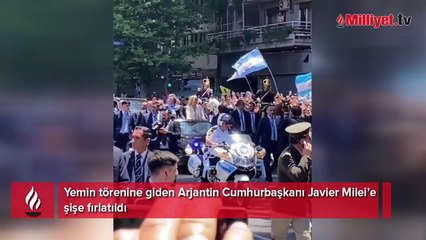 Arjantin'de 'Testere Milei' dönemi! Yemin töreni yolunda şok saldırı