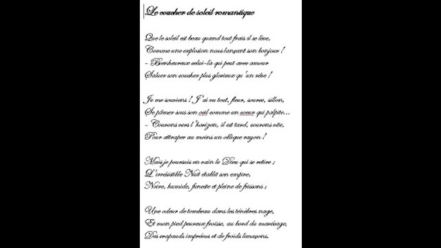 le coucher de soleil romantique