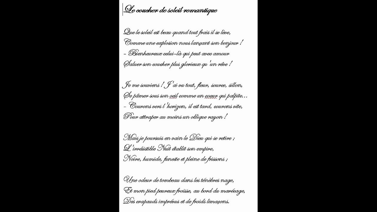 le coucher de soleil romantique