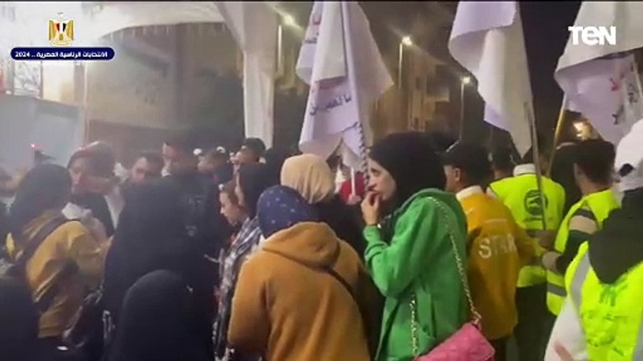 حشود ليلية أمام اللجان بدمياط للمشاركة في الإنتخابات الرئاسية