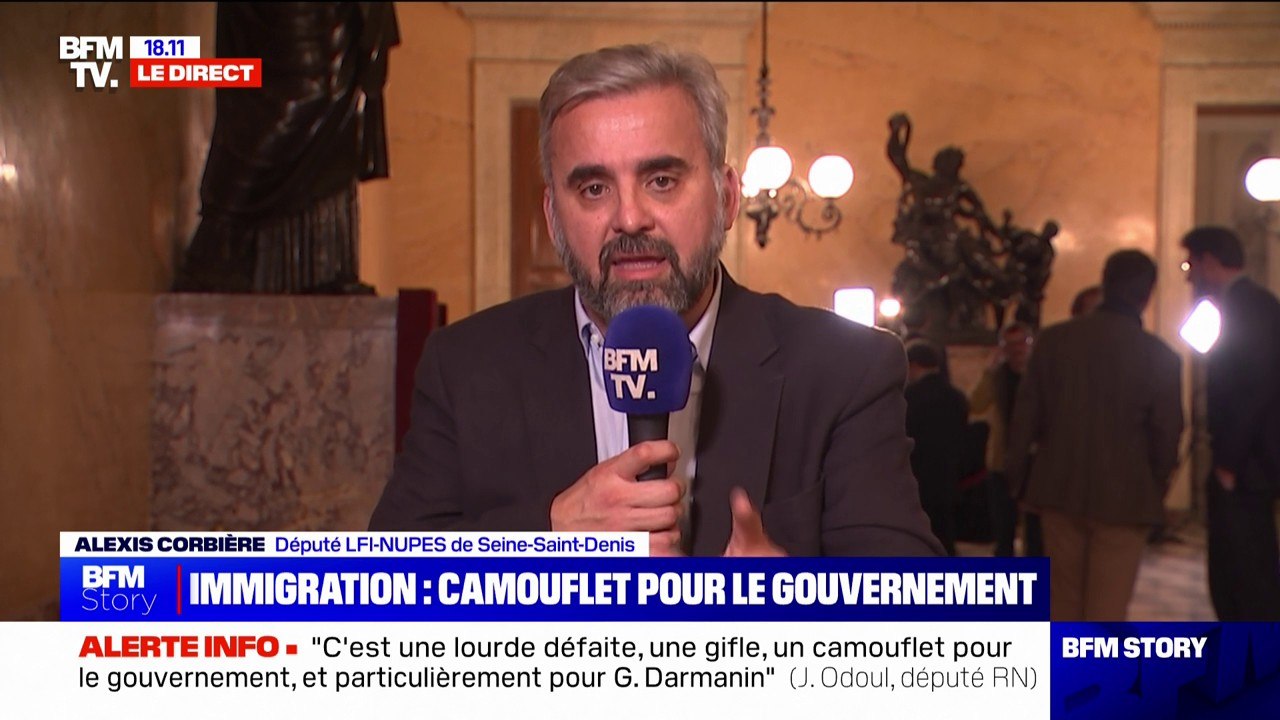 Alexis Corbière (LFI): "On a gagné d'un point de vue parlementaire une première bataille qui dit qu'à l'Assemblée nationale Emmanuel Macron et Gérald Darmanin ne sont pas majoritaires"