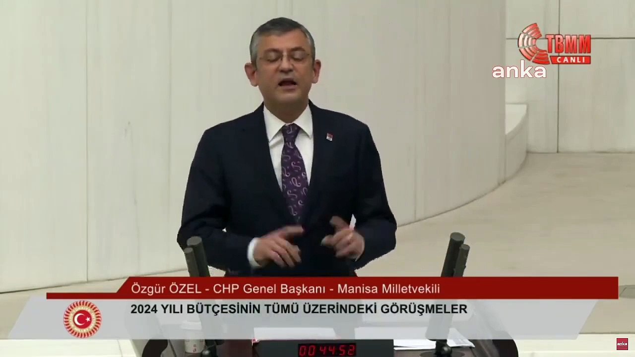 Özgür Özel'in Meclis'teki bütçe konuşmasında gerginlik