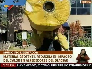 Llega a Mérida material geotextil destinado a proteger el último glaciar de los andes venezolanos