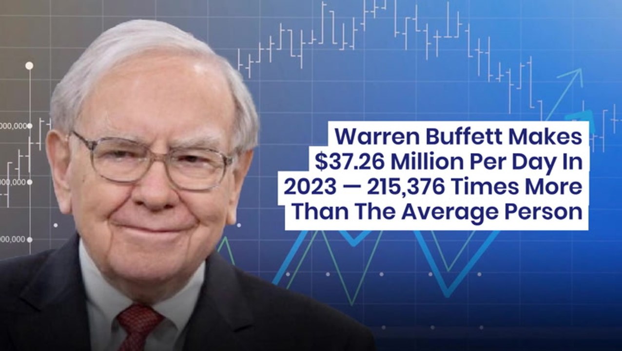 Warren Buffett Made This Many Million Per Day In 2023 — 215,376 Times More  Than The Average Person - video Dailymotion