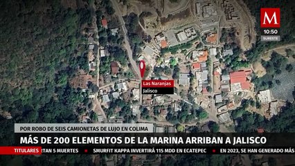 Incursión de la Marina por investigación de robo de autos de lujo en Las Naranjas, Jalisco