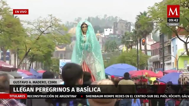 Pese a la lluvia, continúan llegando peregrinos a la Basílica de Guadalupe