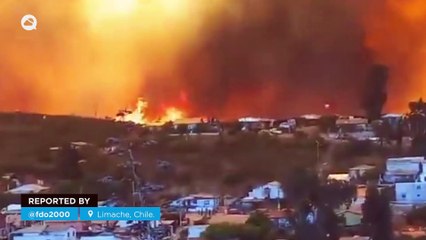 Serious forest fires in central Chile