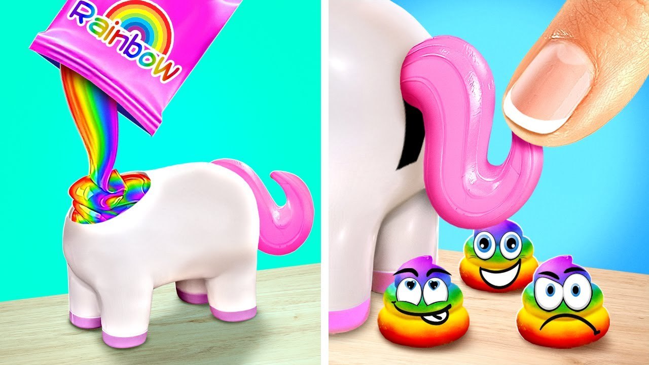 Rainbow Unicorn Candy *Weird Sweets Asmr And Crazy Candy Haul* Satisfying Video