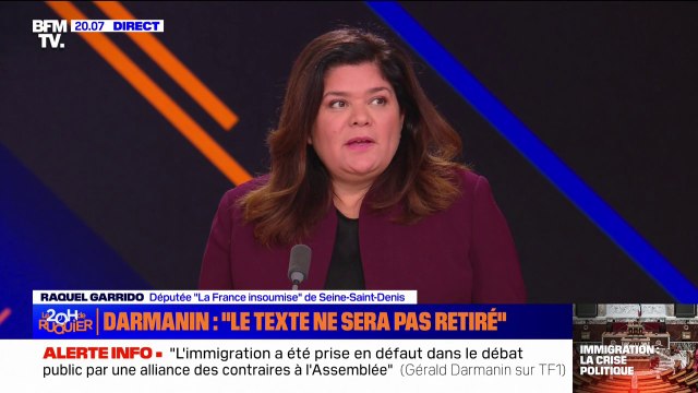 Rejet de la loi immigration: La chose digne à faire est de retirer ce texte , pour Raquel Garrido (LFI)