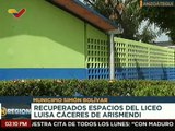 Gobernación del edo. Anzoátegui restaura liceo Luisa Cáceres de Arismendi en el mcpio. Simón Bolívar