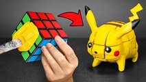 How I Turn Rubik's Cube Into PokÃ©mon Characters - Pikachu x Bulbasaur Transformation!