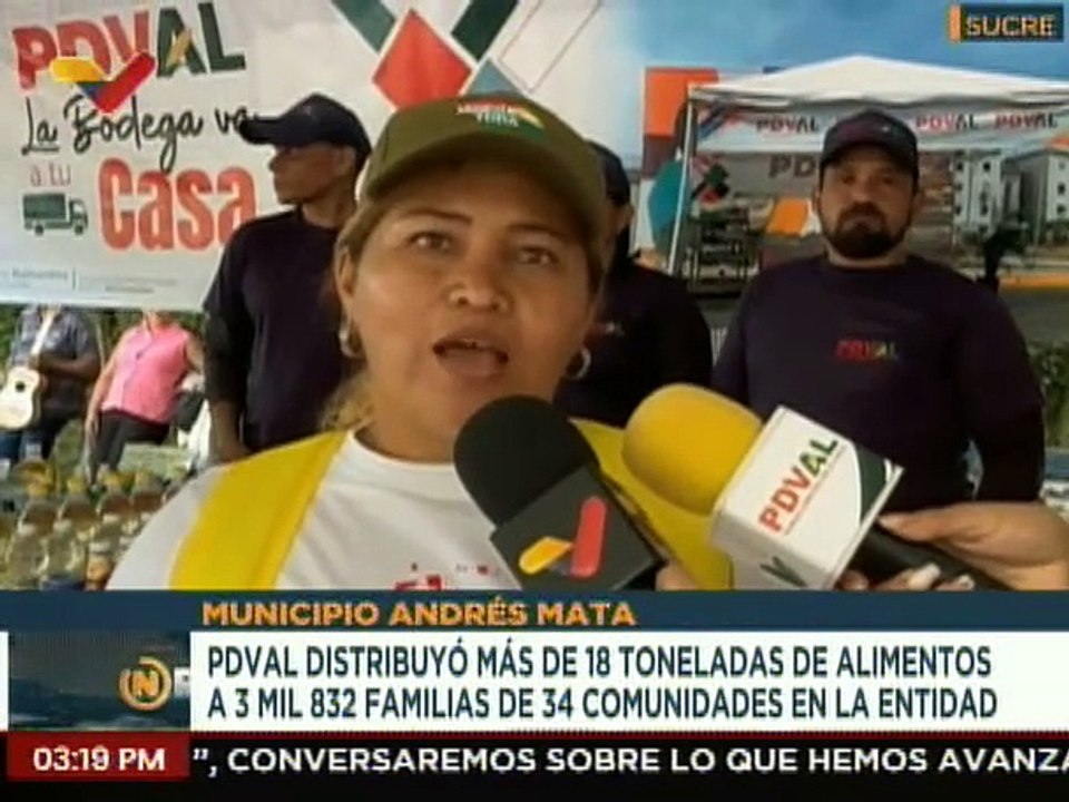 Sucre | Más de 18 toneladas de alimentos son distribuidas por PDVAL en el municipio Andrés Mata