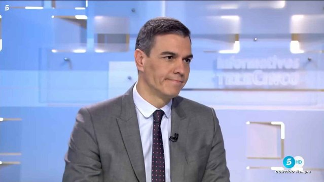 Pedro Piqueras entrevista al presidente del Gobierno en la segunda edición de Informativos Telecinco