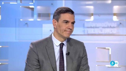 Pedro Piqueras entrevista al presidente del Gobierno en la segunda edición de Informativos Telecinco