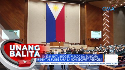 P5.768-T proposed 2024 Nat'l Budget, pasado na sa Bicam; Walang confidential funds para sa non-security agencies | UB