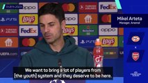 Arteta keen to give youngsters opportunity at PSV