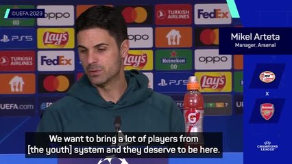 下载视频: Arteta keen to give youngsters opportunity at PSV