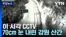 강원 산간 눈 내린 장면 CCTV [앵커리포트] / YTN