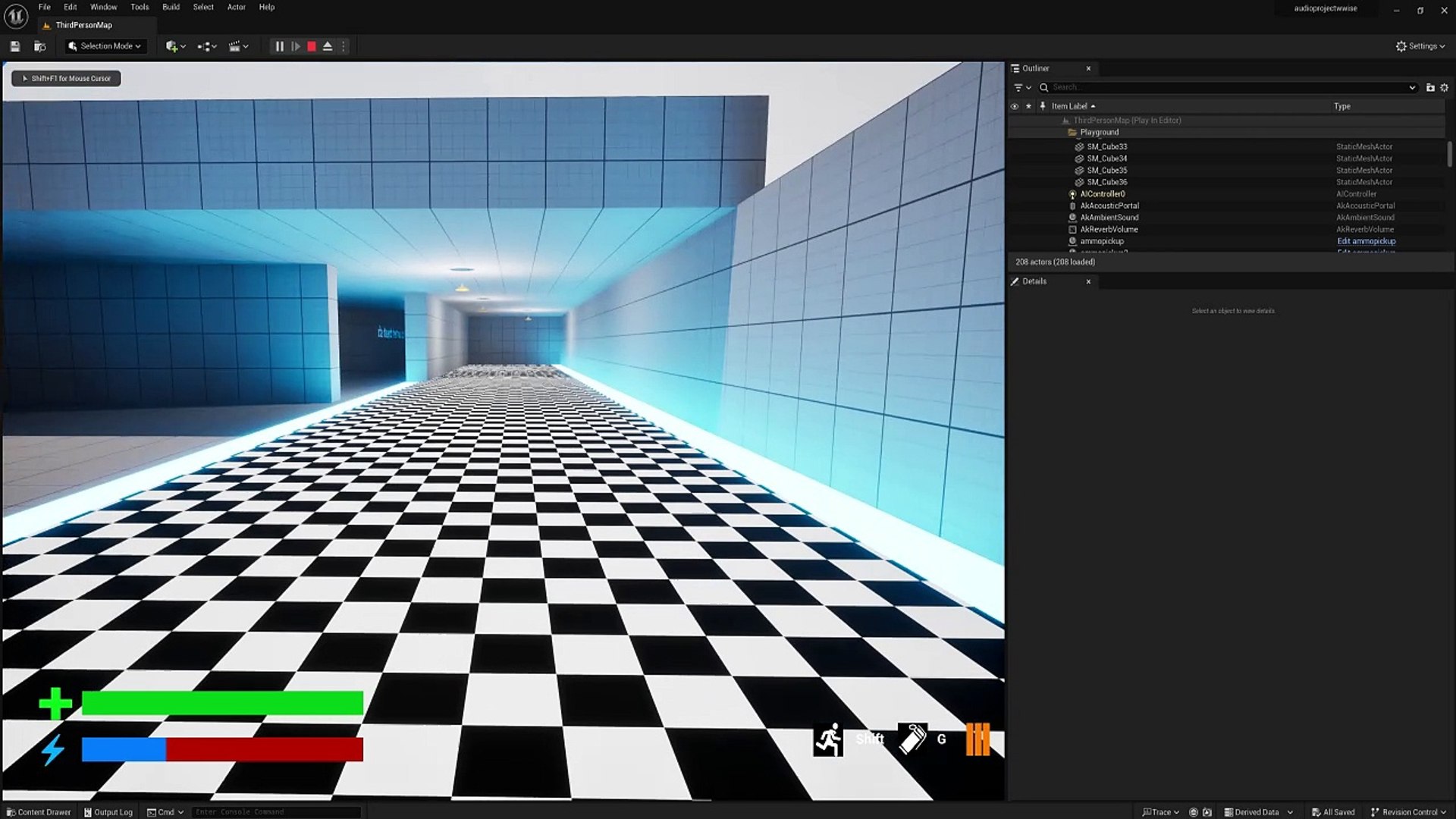 ⁣Testing unreal engine third person - breath test sprinting
