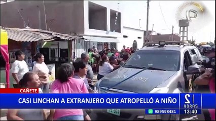 Cañete: Vecinos casi linchan a extranjero que atropelló a niño