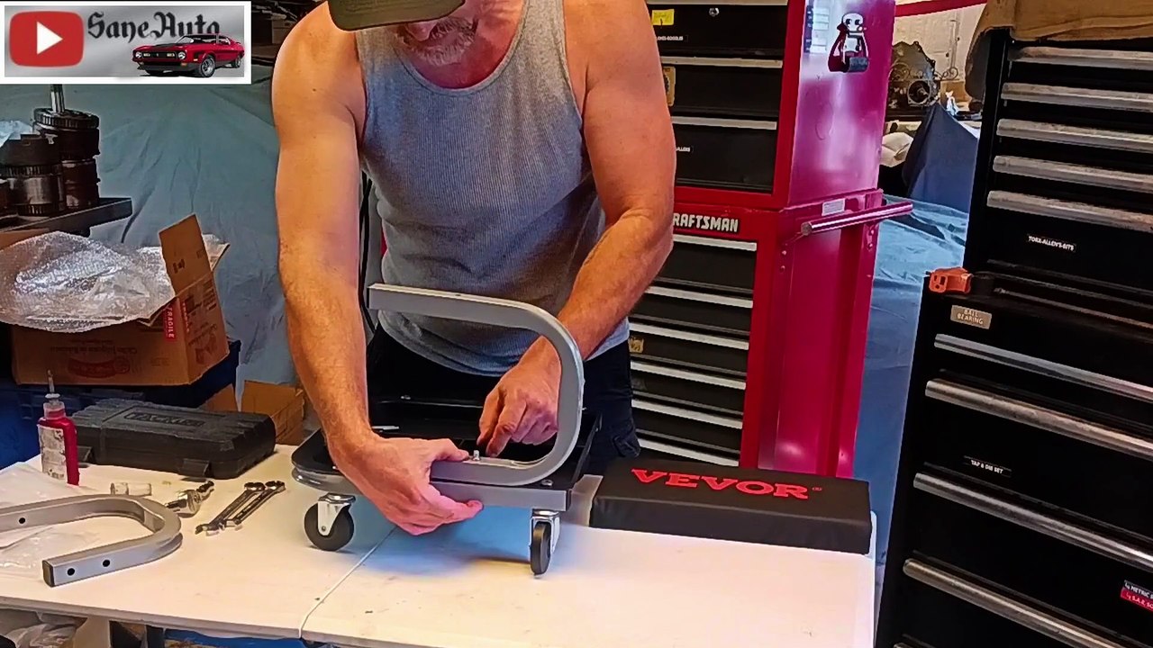 How to assemble a Vevor Mechanics rolling Garage chair wheeled stool edited 6 2023