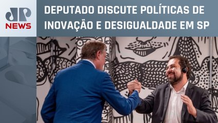 Guilherme Boulos se reúne com ex-prefeito de NY Bill de Blasio