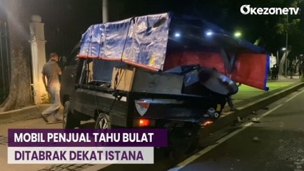 Download Video: Mobil Penjual Tahu Bulat Ringsek Ditabrak Minibus di Kawasan Istana, 1 Orang Luka