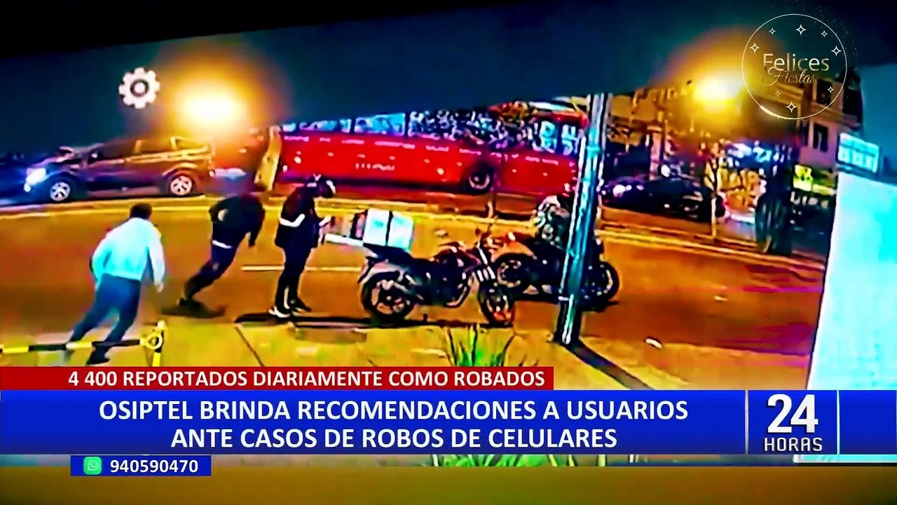Más de 4 mil celulares son robados al día, según Osiptel