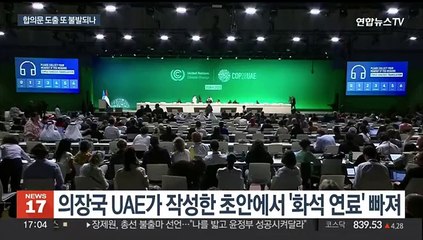 '화석연료 퇴출' 빠진 기후총회 합의문 초안…섬나라들 "사망진단서"