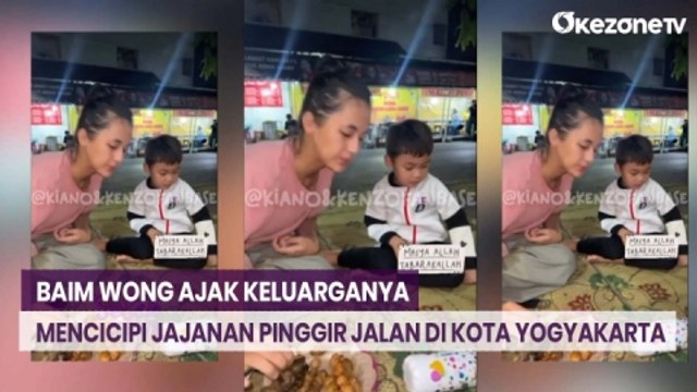 Asyiknya Keluarga Baim Wong Berburu Kuliner di Kota Yogyakarta, Makan Nasi Kucing Pinggir Jalan
