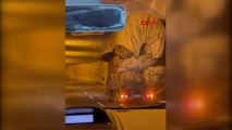 İstanbul'da aşırı yüklü kamyonun tehlikeli yolculuğu kamerada