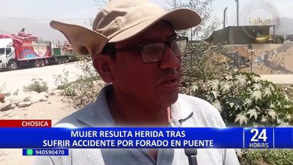 Chosica: enorme forado en puente es un peligro para vecinos