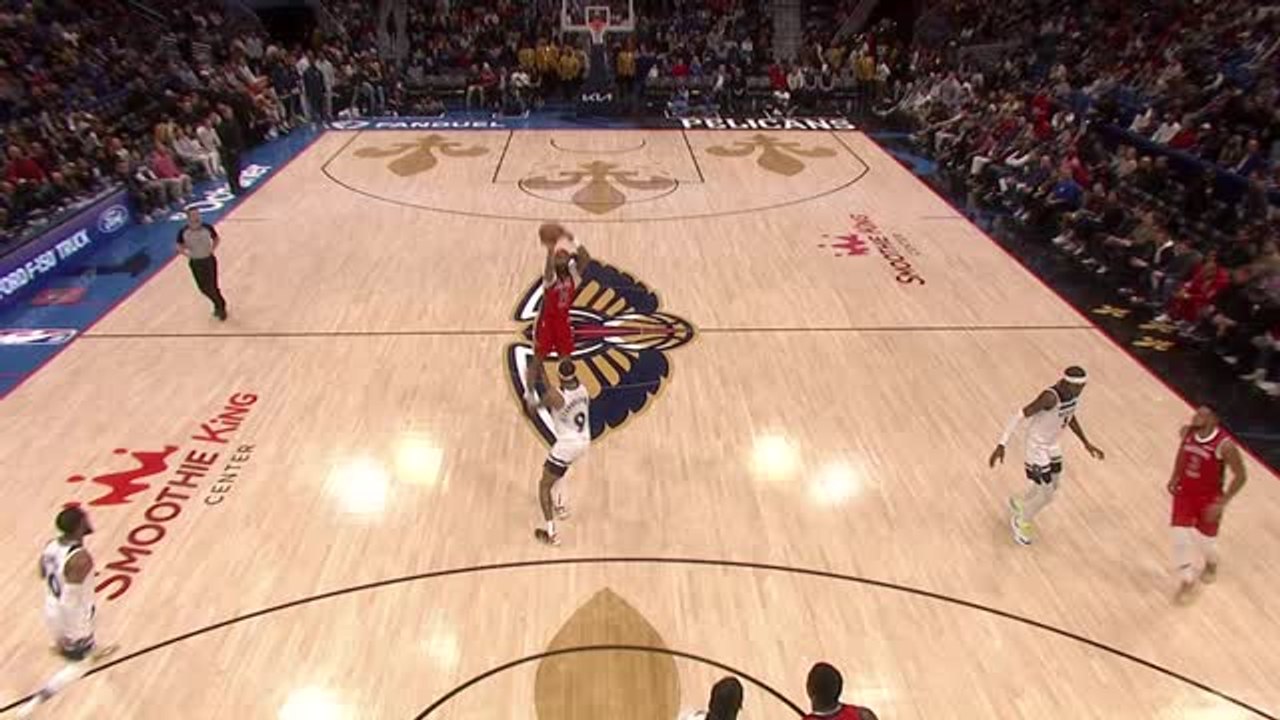 Ingram pulls up at the logo, laces buzzer-beater