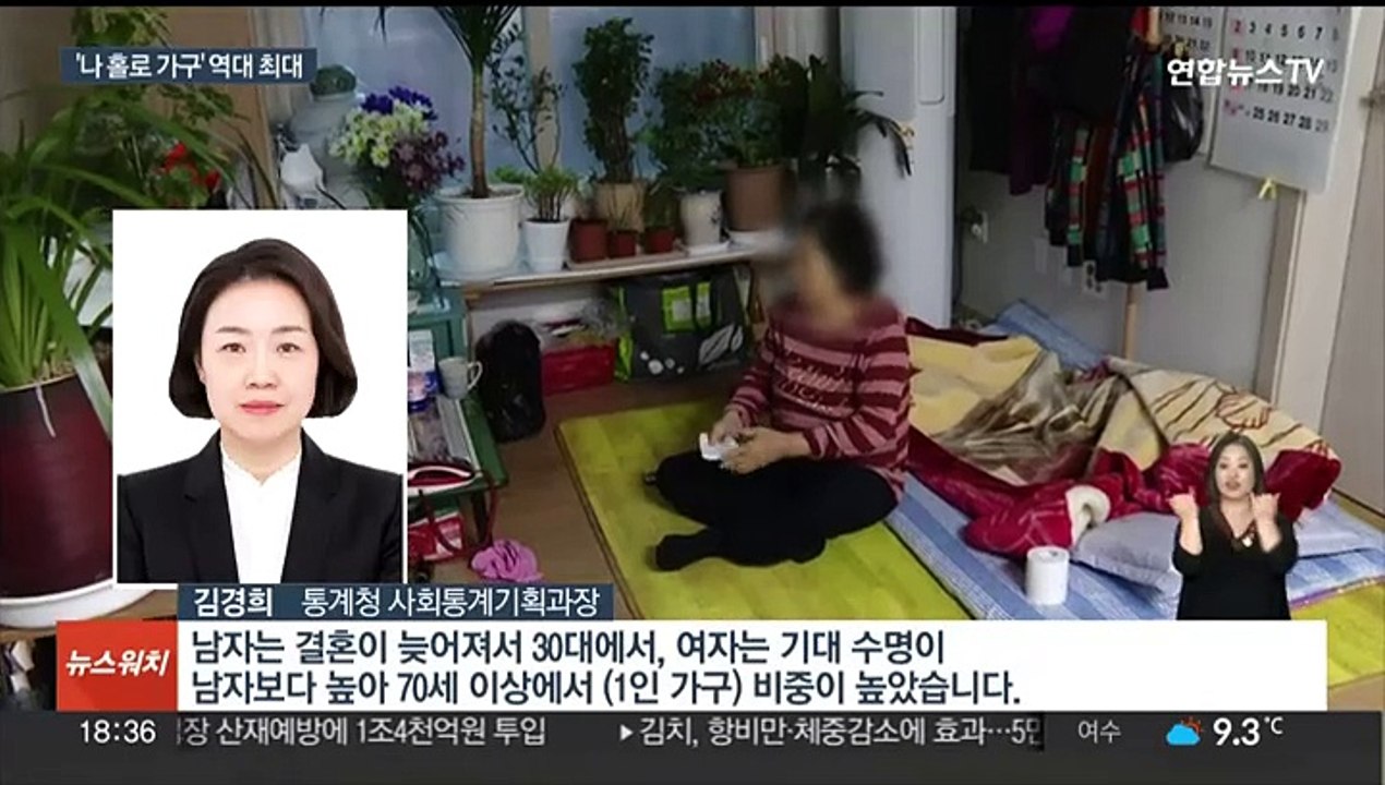 1인 가구 '역대 최대'…소득, 전체 평균의 절반 안돼