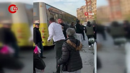 Eyüpsultan’da İETT otobüsündeki kavganın yeni görüntüleri ortaya çıktı