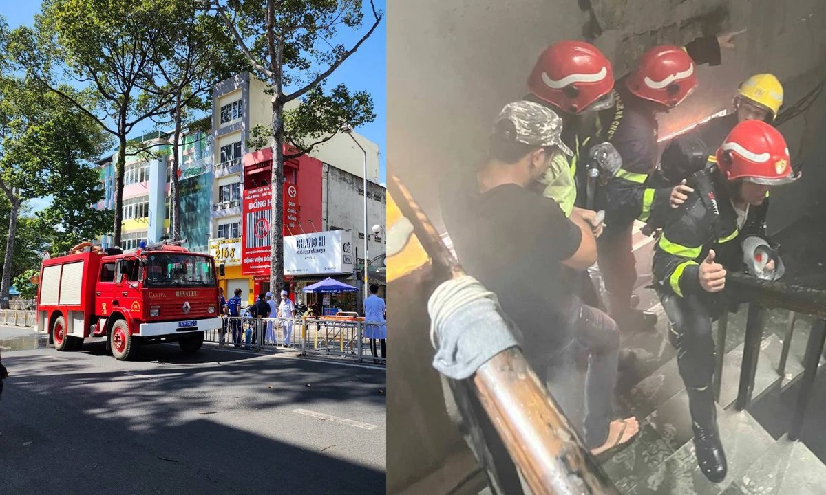 TPHCM: Cháy lớn nhà trọ 4 tầng giữa trưa, nhiều người thoát nạn trong gang tấc