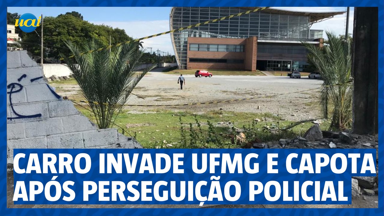Carro invade UFMG e capota após perseguição policial
